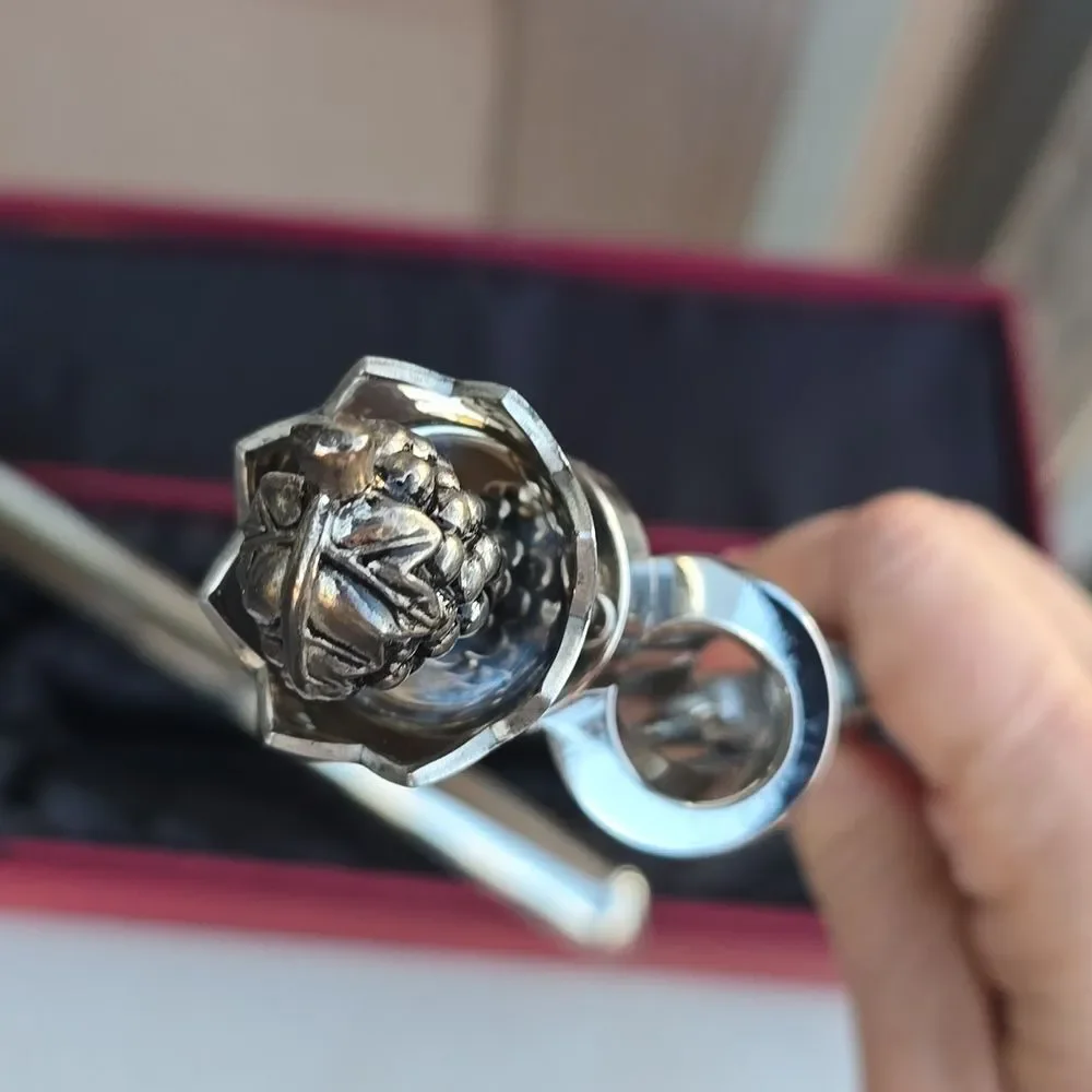 Wine Sceptre Silver Wine Chiller & Aerator with Grape Top